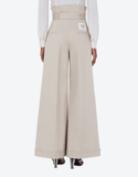 Large grey pants in cotton