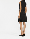 high-waisted A-line skirt