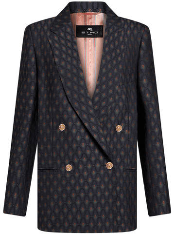 Double-breasted  jacquard blazer