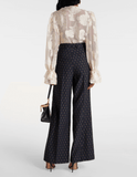 High-rise wide-leg pants