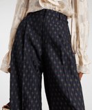 High-rise wide-leg pants