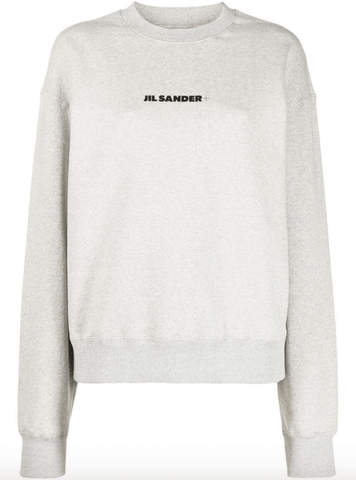 Logo cotton sweatshirt in grey