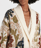 Wool-blend jacquard cardigan