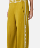 Yellow trousers w/ contrasting bands