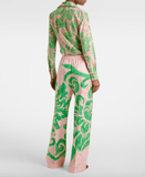 Printed straight pants