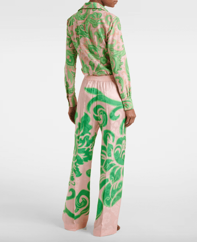 Printed straight pants