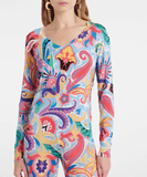 Paisley silk-blend sweater