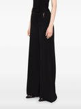 straight-leg trousers in black