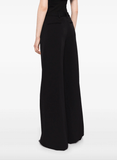 straight-leg trousers in black