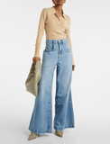 The Skater high-rise wide-leg jeans in rhode