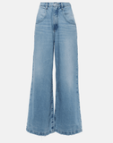 The Skater high-rise wide-leg jeans in rhode