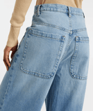 The Skater high-rise wide-leg jeans in rhode