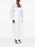 corset-style white dress