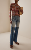 Snake-Pattern Viscose Sleeveless Top