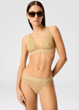 Bralette bikini in lamé viscose