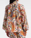 Blouse with floral paisley motif