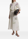 Linen shirt with floral print