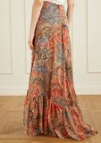 Long skirt with ruffles
