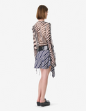 Zebra print fluid top