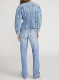 Nipped collarless jacket