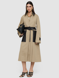 Zaman Cotton Leather Trench Coat