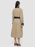 Zaman Cotton Leather Trench Coat