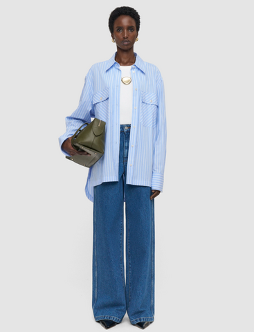 Ranya Cotton Stripe blue  Shirt