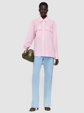 Ranya Cotton Stripe Pink Shirt