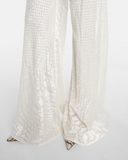 White Jumpsuit with Serpentine Print