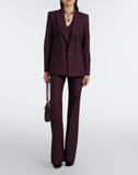 Double-breasted cotton blazer