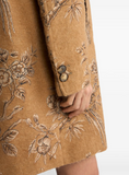 Jacquard coat with nature motif