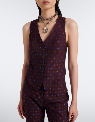 Single-breasted waistcoat with pegaso buttons