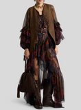 Cotton-blend jacquard waistcoat with paisley motif