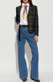 Flared stretch cotton denim jeans