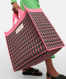 Large logo jacquard tote bag