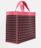 Large logo jacquard tote bag