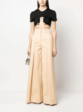 overlapping-panel palazzo pants