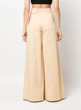 overlapping-panel palazzo pants