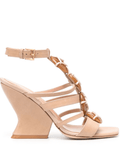 100mm sculpted-wedge heel sandals