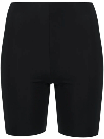 high-waisted biker shorts in black