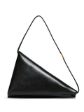 triangle leather shoulder bag