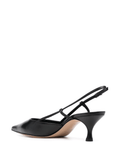 65mm slingback pointed leather pumps