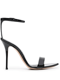 patent leather  sandals in black