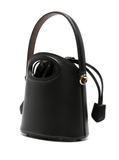 Saturno crossbody bag in black