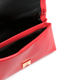 Prisma padded leather bag in red