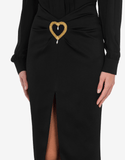 Maxi long skirt with gold heart