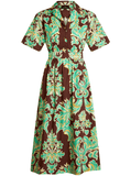 Venus-print cotton shirtdress