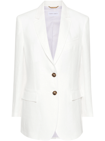 White linen blazer