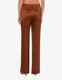 Brown satin pants