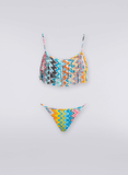 Printed bikini w/ fringed top